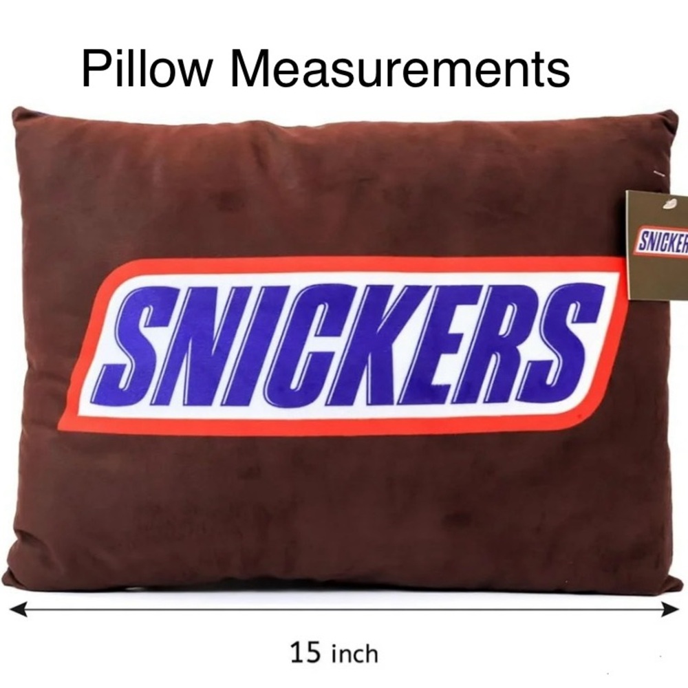 Snickers Brown Pillow- Dorm Room Ready- Back to Scool